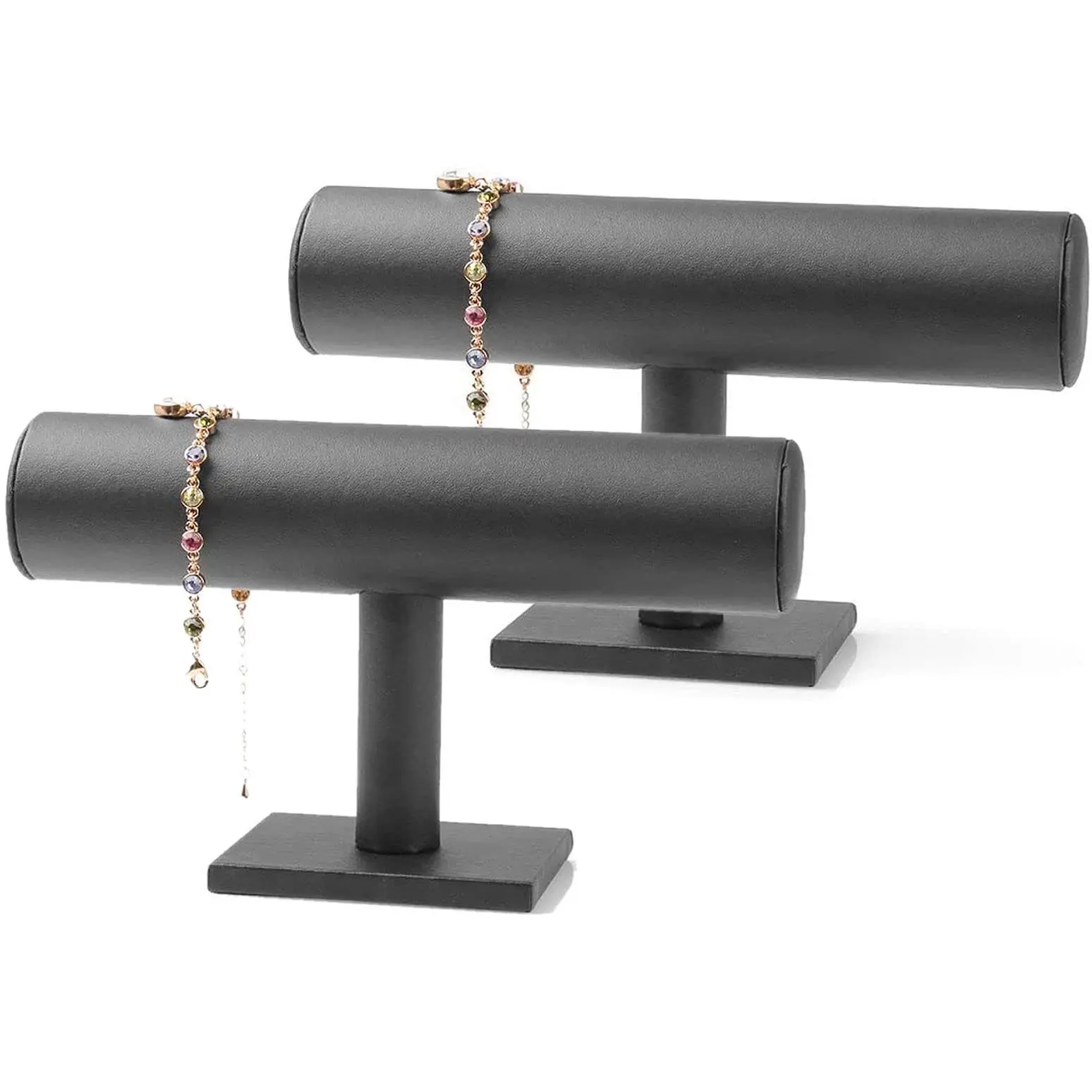 B-Black Leatherette-2PCS