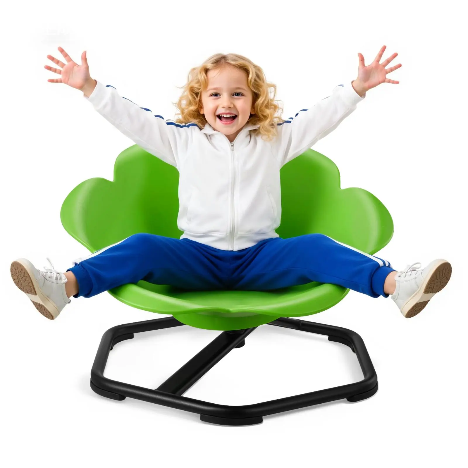 【SummerFinds】VEVOR Kids Swivel Chair, 220 lbs Capacity, Cylinder Shape Sensory Spinning Chair, Autistic Kids Sensory Toy Seat with Non-Slip Metal Base, Toddler Sit & Spin Seat for Coordination Balance Focus, Green