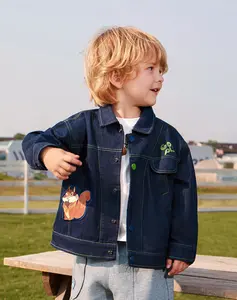 【CICIIBEAR】Denim jackets for boys and girls, spring and autumn styles, boy outfits new children's tops picture day outfit kids  warm  wear