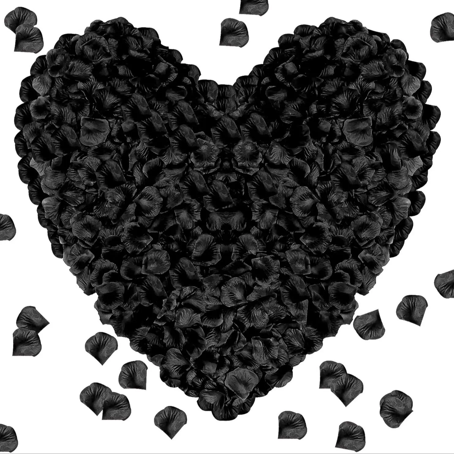 2000 Pcs Artificial Black Rose Petals, Wedding Decorations, Romantic Night Set, Engagement Party Supplies, Various Holiday Ornaments, Artificial Floral Ornaments, Faux Floral Decor, Artificial Flowers, Artificial Roses