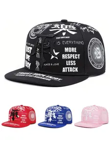 2026 New Fashion Creative Flat brimmed Hat T Dagger Graffiti Embroidery Street Hip Hop Hat Skateboard Hat Outdoor Sports Sunshade Hat Daily Leisure Commuter Decorative Hat Male Female Same Style Baseball Hat