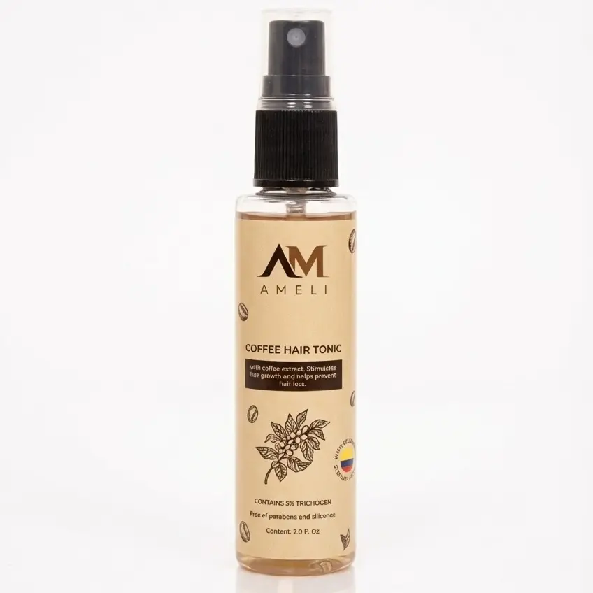 TÓNICO CAPILAR DE CAFÉ    Lightweight daily scalp tonic infused with Colombian coffee extract. Helps keep your scalp feeling fresh, balanced, and nourished. Suitable for all hair types., Haircare, Scalp Care