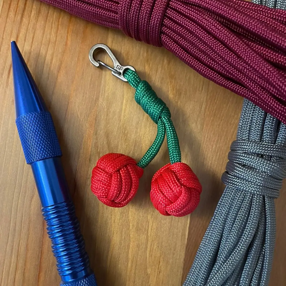 Paracord Cherry Keychain Paracord Cherry Keychain