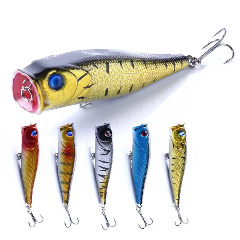 5pcs Topwater Popper Lures,3.54inch 0.494oz Floating Lure,Fishing Accessories for Outdoor Fishing Equipment