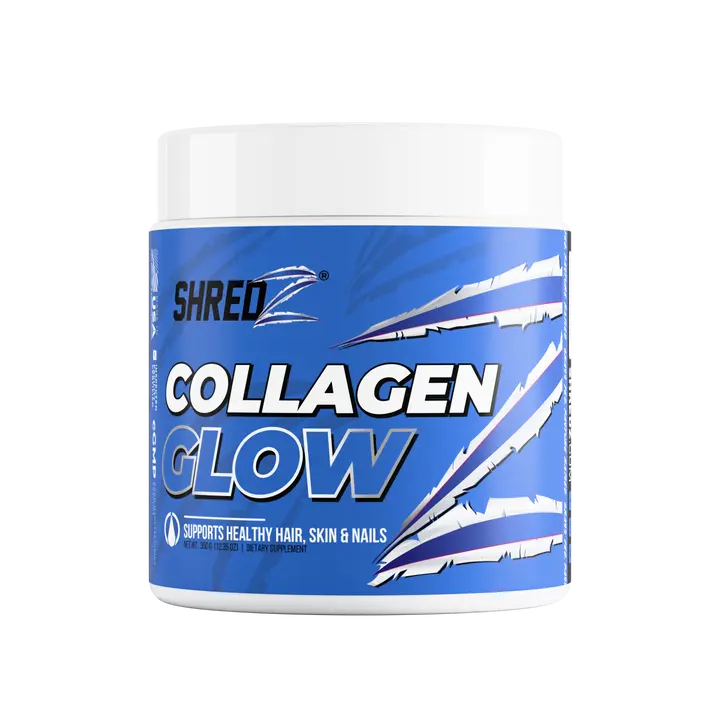 SHREDZ Collagen Glow - Grass-Fed Multi-Collagen Peptides for Healthy Skin Hair Nails Joints & Connective Tissue Support