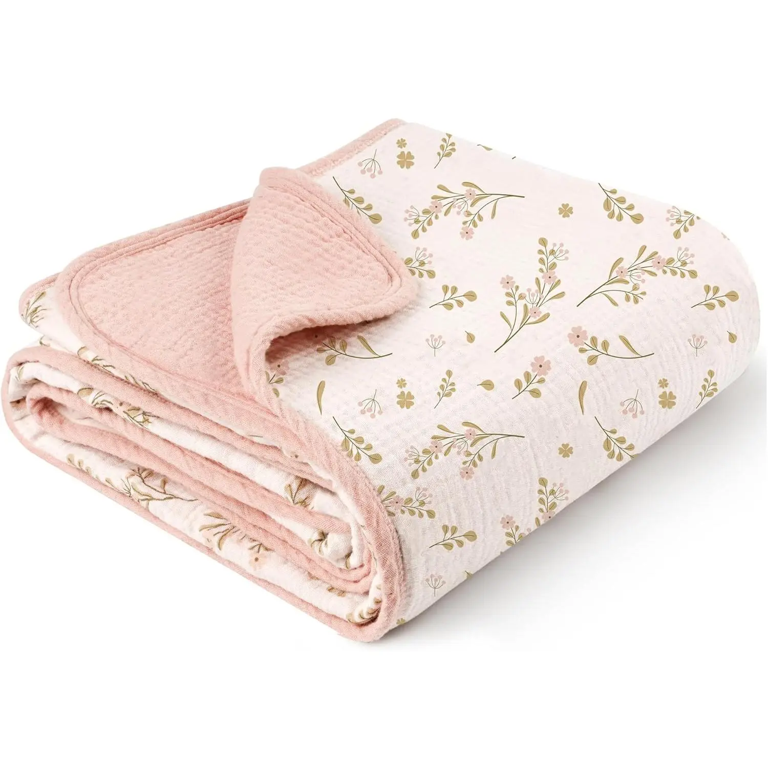 Muslin  Blankets for  ,  Cotton  Blanket for  , Super Soft and Lightweight  Swaddling Wrap 40"x36" (Floral)