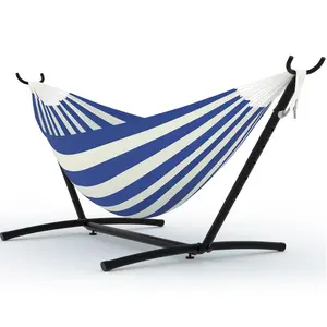 Portable Double Hammock with Steel Stand – Lightweight, Foldable & Space-Saving Design with Carry Bag Included