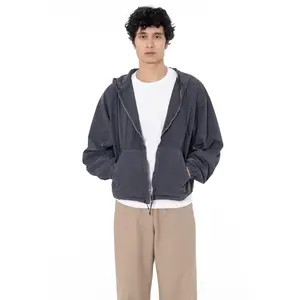 RJC410GD - Cotton Poplin Zip-Up Hooded Jacket