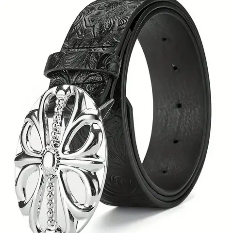 Boho Fashion Faux Leather Belt for Jeans with Vintage Oval Buckle, Multi-Purpose Denim Jeans Dress Casual Wear, Youth Outdoor Sports Travel Gift, Adjustable Belts