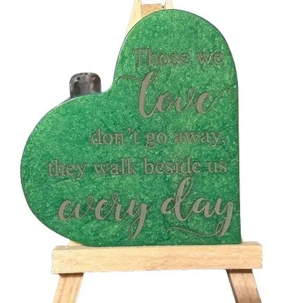 Resin Memorial Heart Ornaments for Display