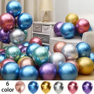 Metallic Latex Balloons, Glossy Balloon Shine, 20/100 Pack, Thickened Decorations for Weddings, Birthdays, Valentine's Day, Halloween, Christmas Parties