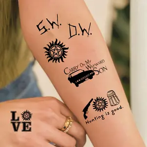 Supernatural Winchester Temporary Tattoo, Funny 90s Movie Tattoo Sticker Can Last For 2-3 days, Funny Tattoo, Gift For Fan
