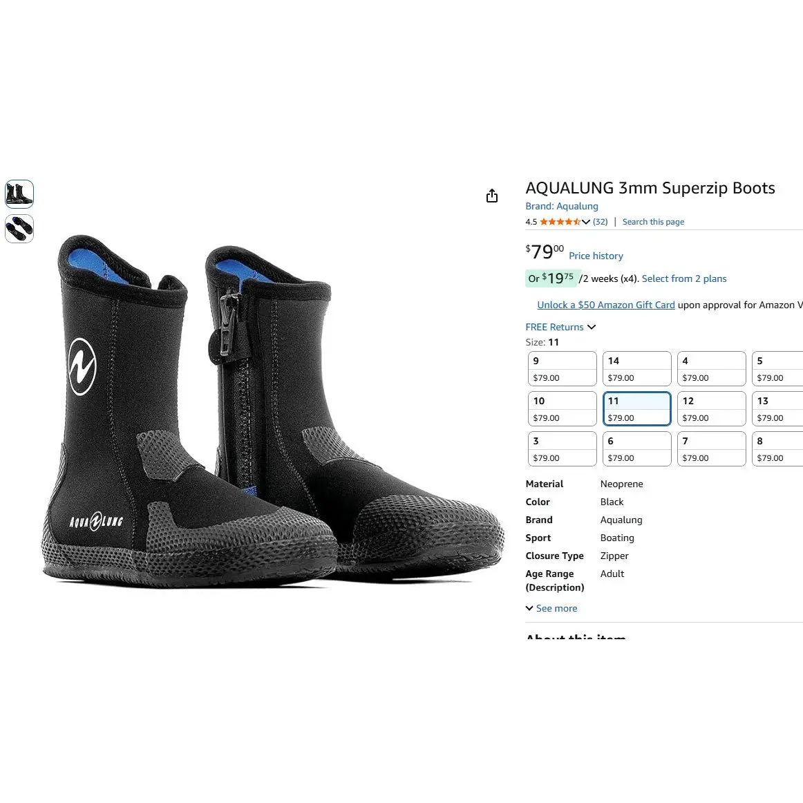 Adult 3mm Neoprene Dive Boot Socks, Zippered Thermal Water Booties with High-Traction Sole for Diving, Snorkeling, Thermal Insulation, Secure Grip