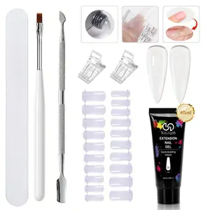 Dld 60ML Nail Extension Gel Set, Strong Support Builder Gel, UV Nail Gel, Long Lasting No Collapse, Low Odor User Friendly Formula, Salon Grade Effect