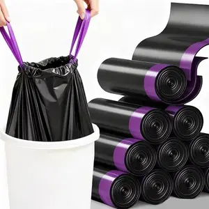 30 Pcs Tall Kitchen Drawstring Trash Bags, Flexible Stretch Technology, Double-Layer Leak Protection, Scented, Home Kitchen Use
