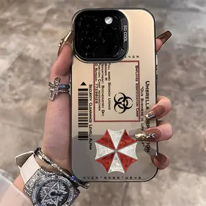 A Protective Umbrella Company-Themed Phone Case Compatible with for iphone Models 16, 15, 14, 13, 12, 11 Pro Max, X, XR, XS Max, 8, And 7 Plus, Featuring a Matte Anti-Drop Back Cover.