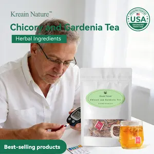 Kreain Nature 5 Chicory and Gardenia Herbal Tea Ready to Eat Convenient | Orange Peel & Chrysanthemum – Cool Relief from Heat| 12 Tea Bags Natural Ingredients Brewed