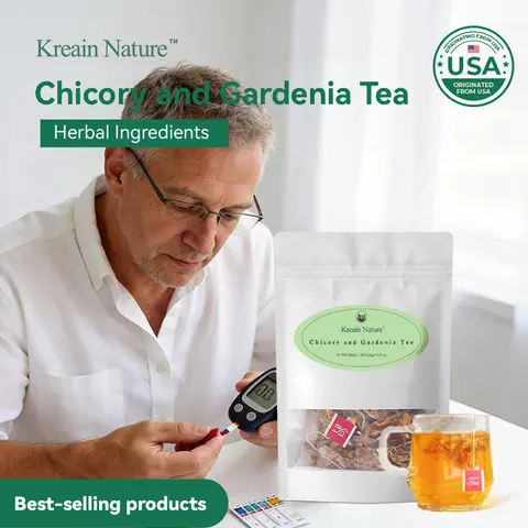 Kreain Nature 5 Chicory and Gardenia Herbal Tea Ready to Eat Convenient | Orange Peel & Chrysanthemum – Cool Relief from Heat| 12 Tea Bags Natural Ingredients Brewed#SohoChic