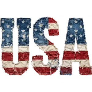 DTF Transfer – USA Patchwork Multi Sizes (PA-FL011)