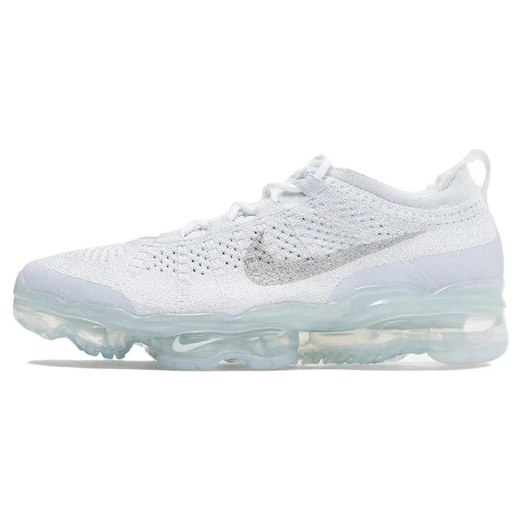 Nike Air VaporMax 2023 Flyknit Pure Platinum Cushioned Breathable Low Top Commuter Running Shoes Men's White DV1678-002