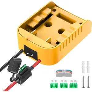 Power Wheels Adapter for Dewalt 20V Battery Adapter Power Wheels Battery Conversion Kit with Switch, Fuse & Wire Terminals, 12AWG Wire, Power Connector for DIY Ride On Truck, RC Car Toys and Robotics