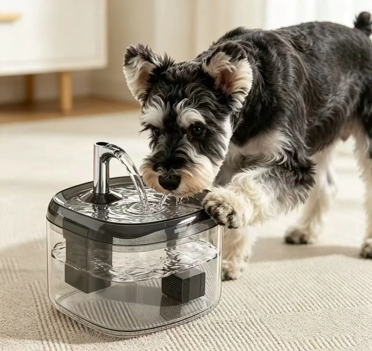 Pet water dispenser，Quiet Electric Pet Water Fountain with Filter，Small Dogs&Cats, Kitten Drinking Fountain，Dog&Cat Accessories, 20dB Low-Noise Pump Supports Calm Sleeping