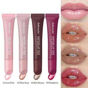 Long Lasting Lip Plumper, 2 Counts/set Moisturizing Lip Balm, Hydrating Lip Care Lipstick, Plumping Lipstick for Girls & Women, Gloss, Gel Tint, Peptide Lip Tints, Moisturizer, Lipgloss, Lip Product, Hydrating Lip Stain, High Gloss