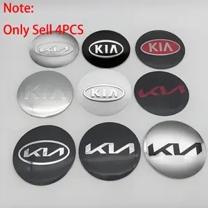 4Pcs 56mm Car Styling Wheel hub Center Cap Badge Emblem Sticker Decals Accessories For KIA KN Rio 2 3 Ceed Sportage Proceed Cerato Sorento K3 K5 Soul Niro
