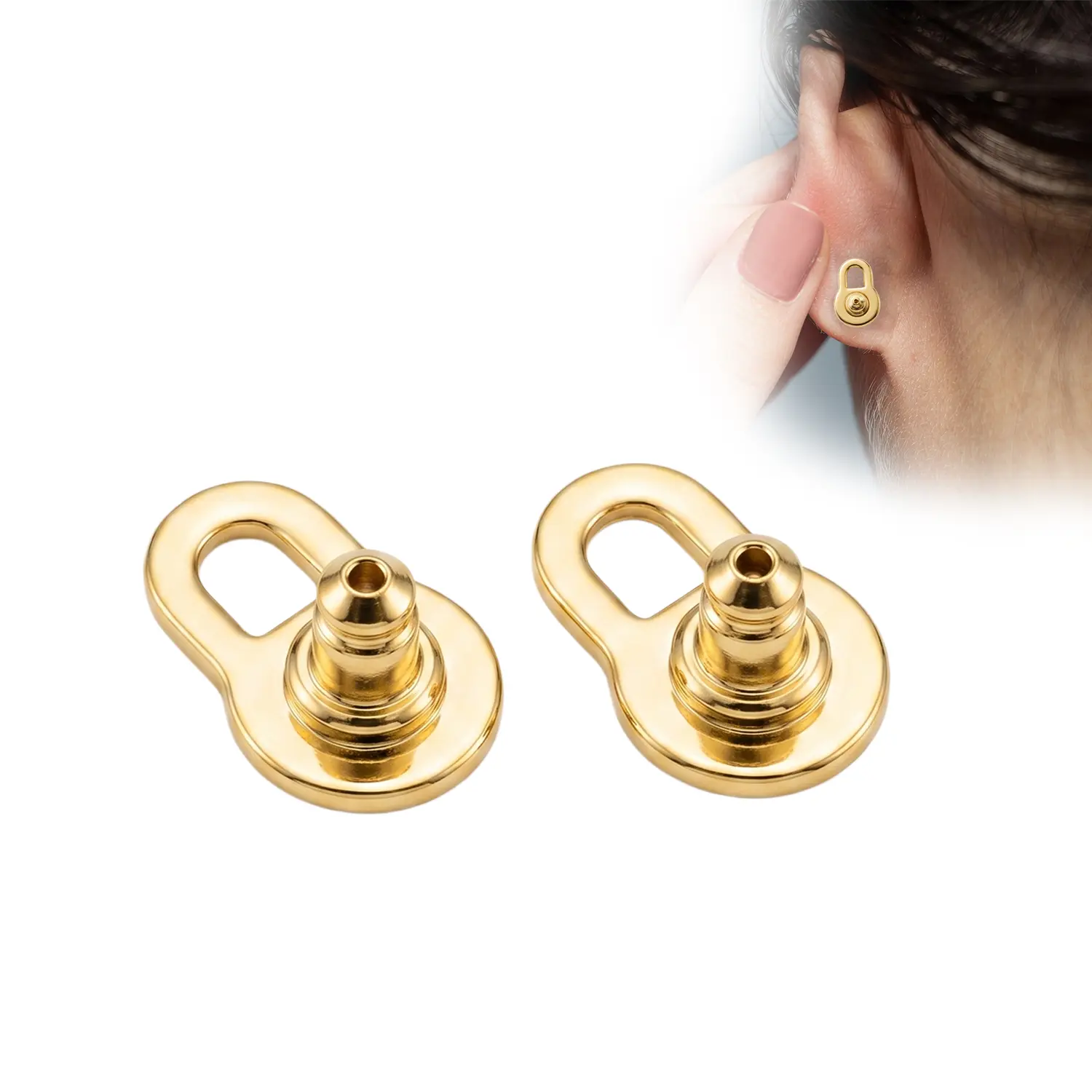 14K Gold Plated Lobe Lifters for Heavy Earrings for Women - Earring Backs for Droopy Ears - Comfortable Earring Backings for Studs - Trendy Fashion Jewelry Accessories