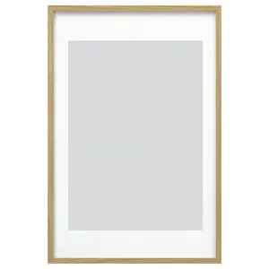 Frame, oak effect, 24x36 "Picture frames, poster frames, wall-mountable horizontally or vertically - slide-in frame strips, scratch-resistant wall gallery frames.