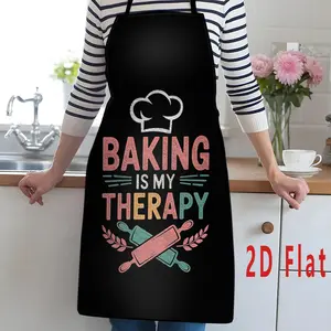 1pc 23.62X31.5inch "Baking Is Healing" Print Apron Fashion Home Work Clothes Durable BBQ Apron Washable And Reusable Kitchen Restaurant Supplies Work Apron Party Apron Suitable for Kitchen And Restaurant Gardening Painting Applicable New Year Gift