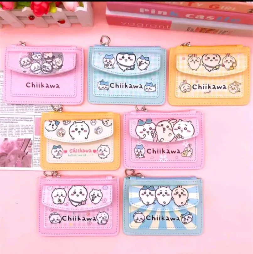 Cute Chikawa Hachiware Usagi PU Card Wallet Style | Zipper Coin Purse High Aesthetic Anime Accessory