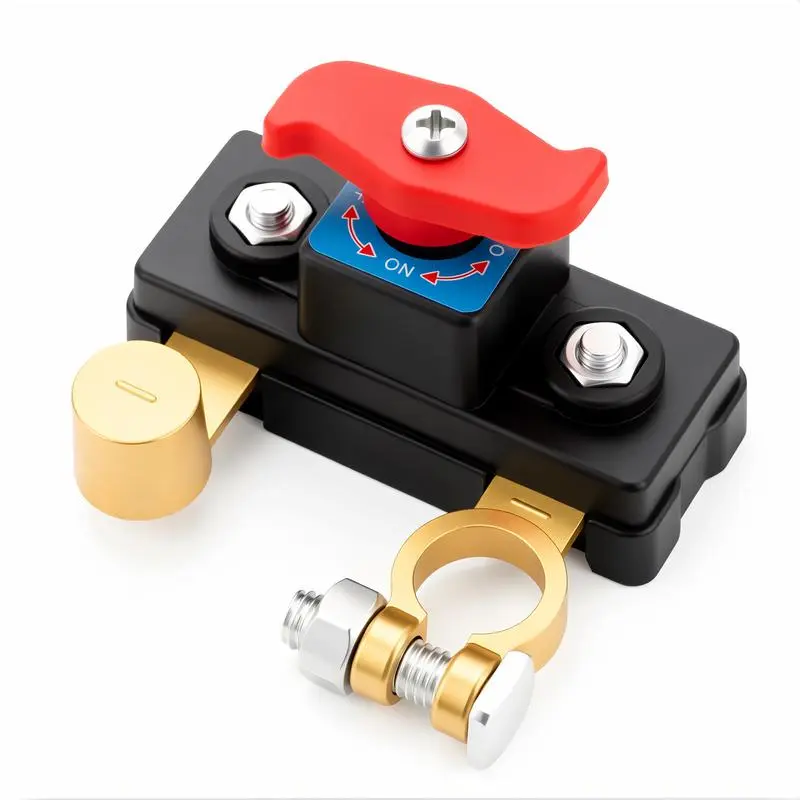 Car Battery Disconnector Switch-Breaker, Pure Copper Auto Parts Accessory for Stable High Conductivity, Smart Truck Accessories Device for Boats Replacement