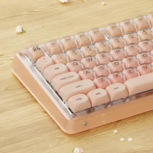 EWEADN Foundation PBT Keycaps, Jelly MOA Profile Keycap, 132  Cute Custom Keycaps for Mechanical Keyboard with Cherry/Gateron MX Switches-