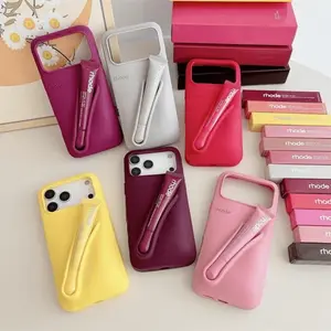 Chic Makeup Phone Case for iPhone 11–17 Series | Lip Gloss Holder Design