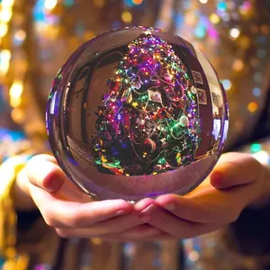 100mm K9 Optical Crystal Ball, Suitable For Magic, Crystal Ball, Lens Ball, Meditation, Photography, Home Decor, Valentine'S Day Gifts, Lens Ball Photography, Gazing Divination Or Feng Shui, And Fortune Telling Ball