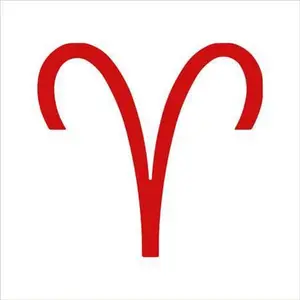 Aries Zodiac Sign Shape Stencil