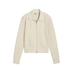 PUMA Womens Premium Essentials Knitted Cardigan Athletic Outerwear Casual - White