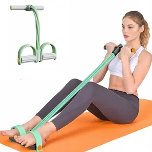 MEVIT Resistance Bands with Handle 6-Tube Elastic Foot Pedal for Abdomen Waist Arm Leg Stretching Training  Material High-Density NBR Foam Handles & Pedals Home Workout Equipment Home Gym Kit