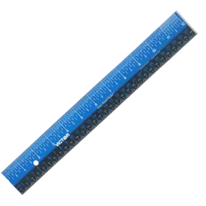 VICTOR® 12-in Stainless Steel Portable Easy Read™ Ruler, Office Measuring Tool, Measuring Supply for Computers & Office Equipment Stationery Needs