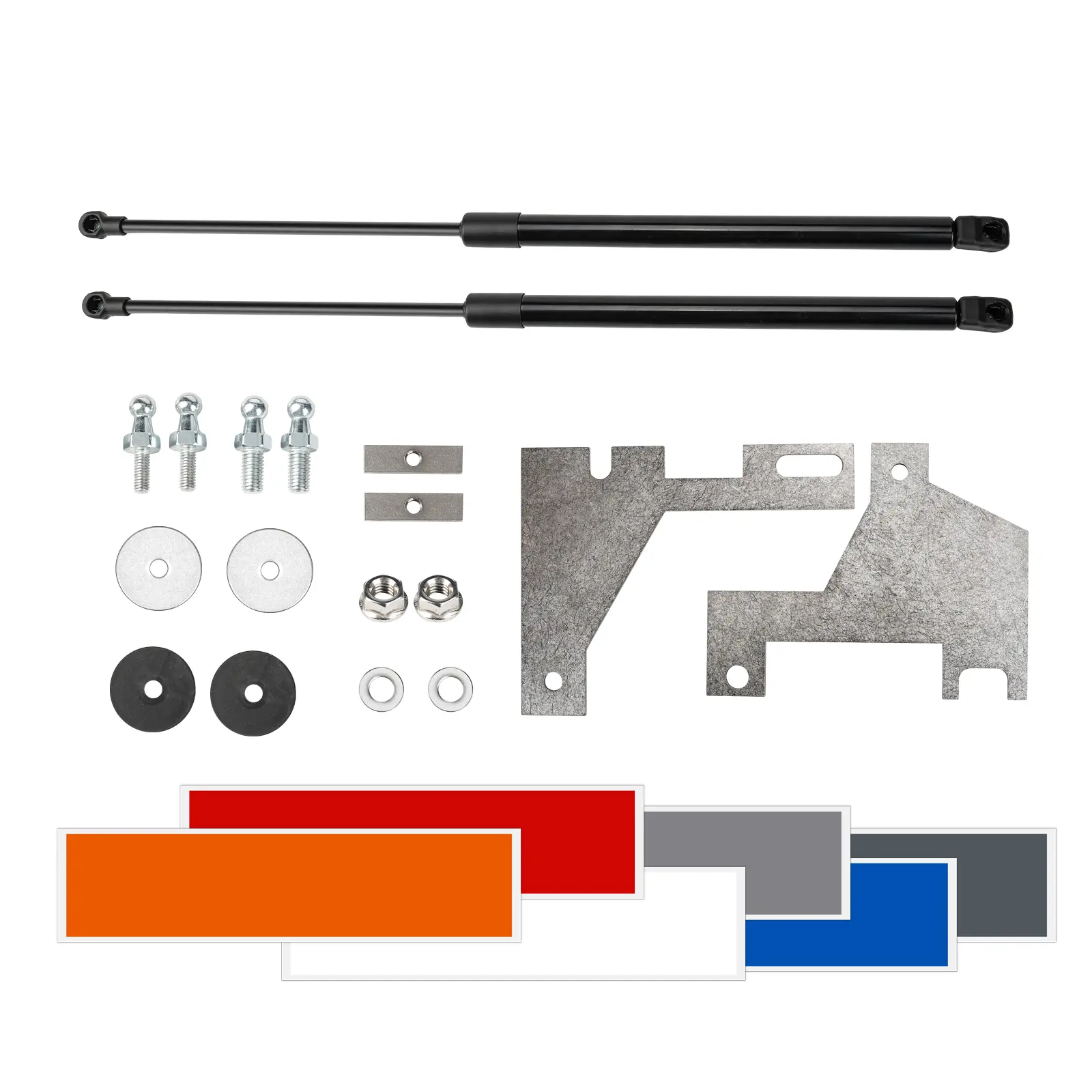 3mirrors 21-27022-02 Front Hood Lift Support Struts for Toyota Tacoma 2024 2025+, QuickLIFT Plus System Struts Kit with Colorful Stickers and mounting Accessories, Not for Hybrid/i-Force Max Models