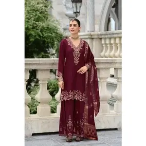 Premium Silk Embroidered & Handwork Suit Set