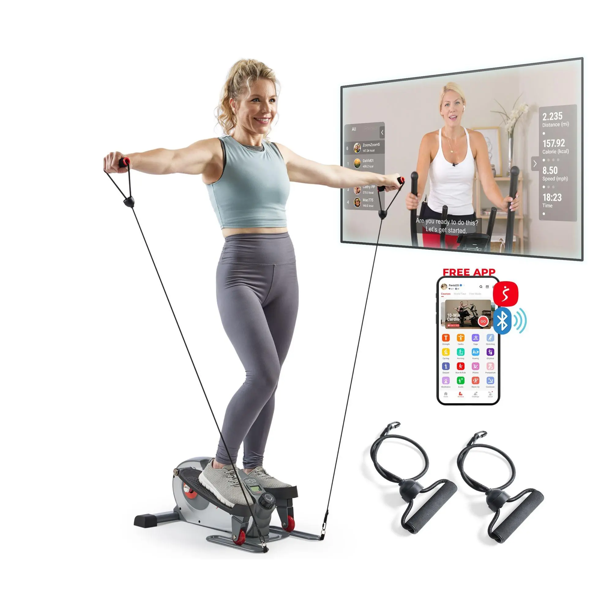 Sunny Smart Heavy-Duty Mini Elliptical with Bands Sunny Smart Heavy-Duty Mini Elliptical with Bands