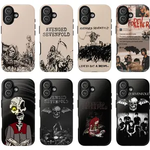 8 Styles A-Avenged S-Sevenfold Phonecase, A7X Skull Bat Logo Cover, Metal Band Graphic Case forr Iphone & Samsung Galaxy, Gift for fans, Trending 25 Q