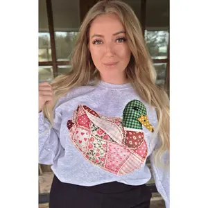 Pretty in Pink OG Duck Faux Patchwork Pullover