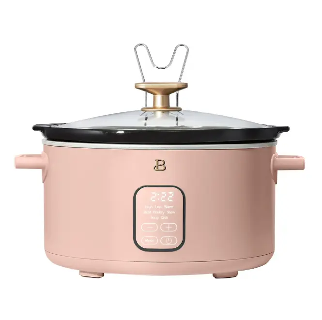 Beautiful 6 Qt Programmable Slow Cooker, Rose by Drew Barrymore