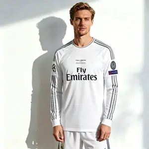 2013 2014 Home White Retro CR.7 LongSleeved Soccer Jersey