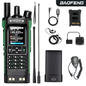 Battery Baofeng UV-32 Portable Walkie Talkie 10W Long Range Rechargeable NOAA Weather Receiver 5RM K5 PLUS Tactical Digital Walkie Talkie Two-Way Radio with GPS, 10w APP Programming, Rechargeable 2500mah, USB-C Charging for Hunting Camping Survival Gear