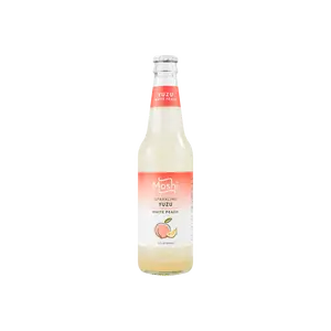 MOSHI Japanese Yuzu Peach Sparkling Juice Drink 355ml - Real Fruit Juice, Refreshing Beverage