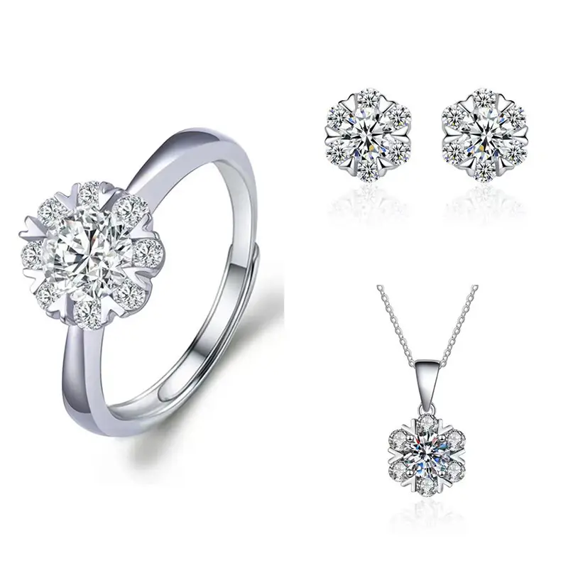 Romantic Snowflake 1 Carat Three Piece S
